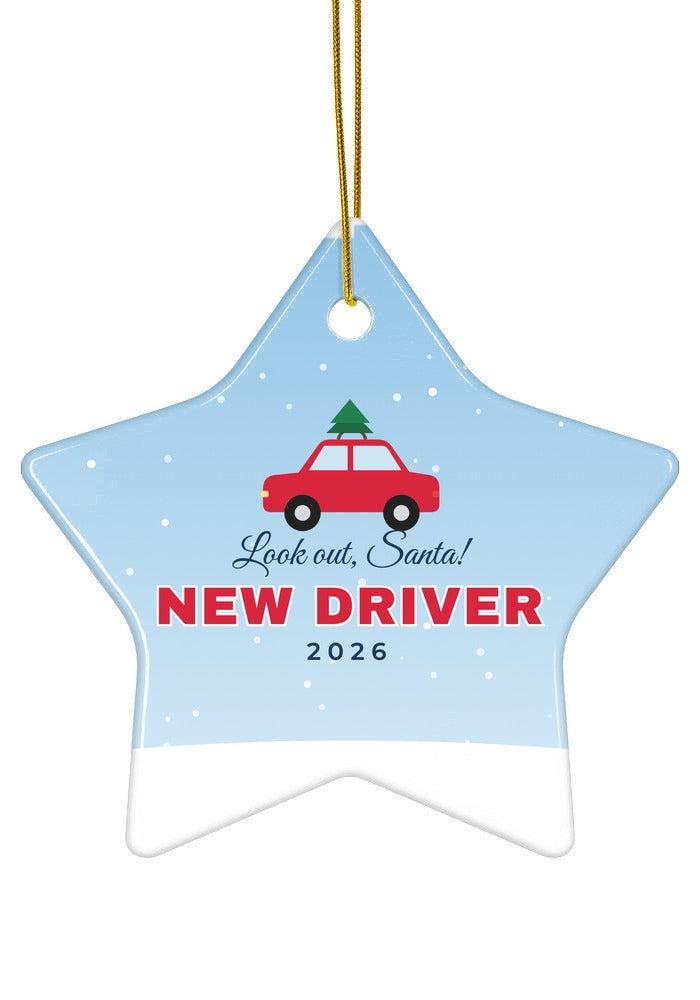 New Driver Christmas ornament, 2026, star shape