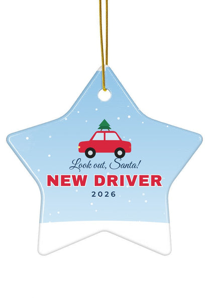 New Driver Christmas ornament, 2026, star shape