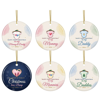 First Christmas as my Mommy and Daddy ornament: all designs