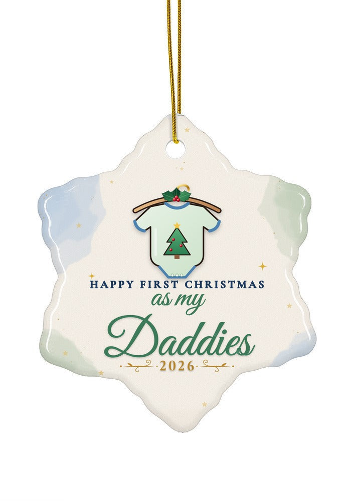 As My Daddies ornament, snowflake shape
