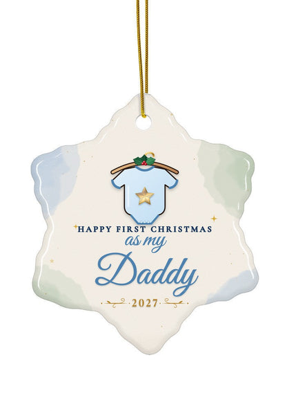 As My Daddy ornament dated 2027, snowflake shape