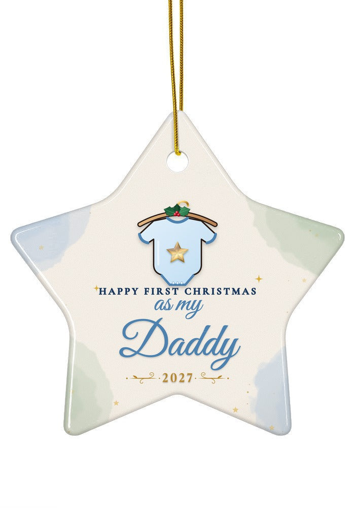 As My Daddy ornament dated 2027, star shape