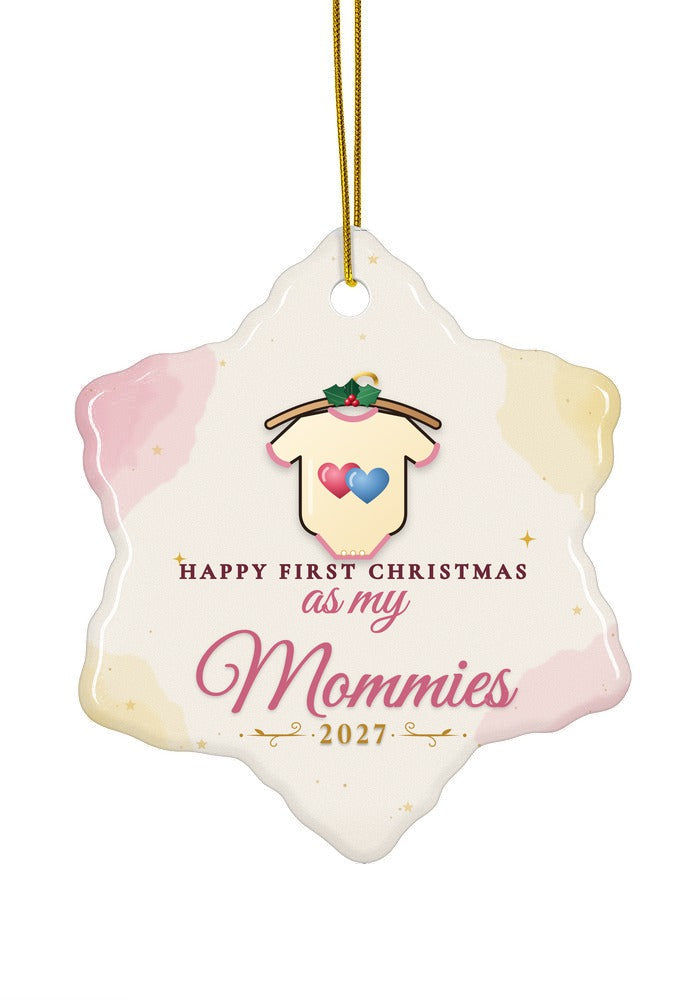As My Mommies ornament dated 2027, snowflake shape