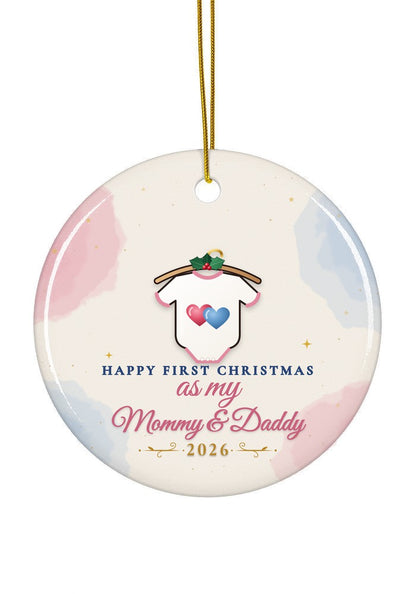 As My Mommy & Daddy ornament, circle shape