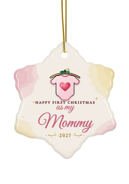 As My Mommy ornament dated 2027, snowflake shape