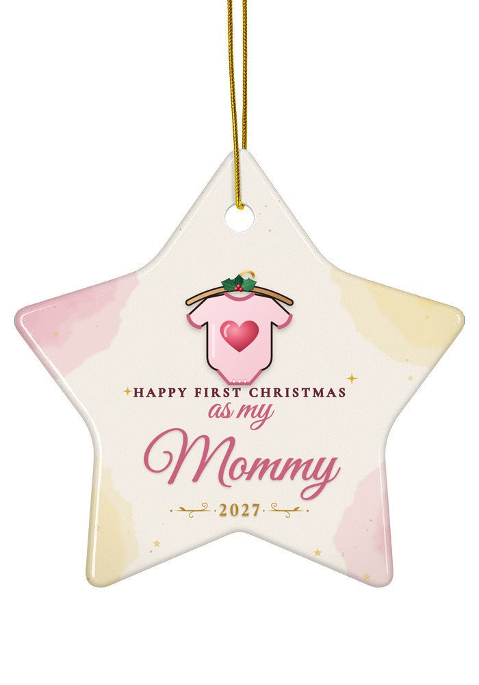 As My Mommy ornament dated 2027, star shape
