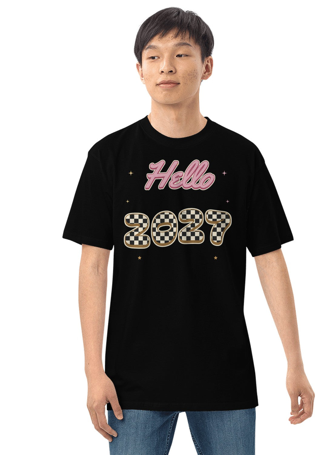 Hello 2027 t-shirt in Black