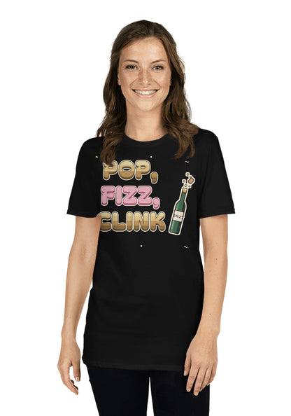 Pop, Fizz, Clink t-shirt in Black