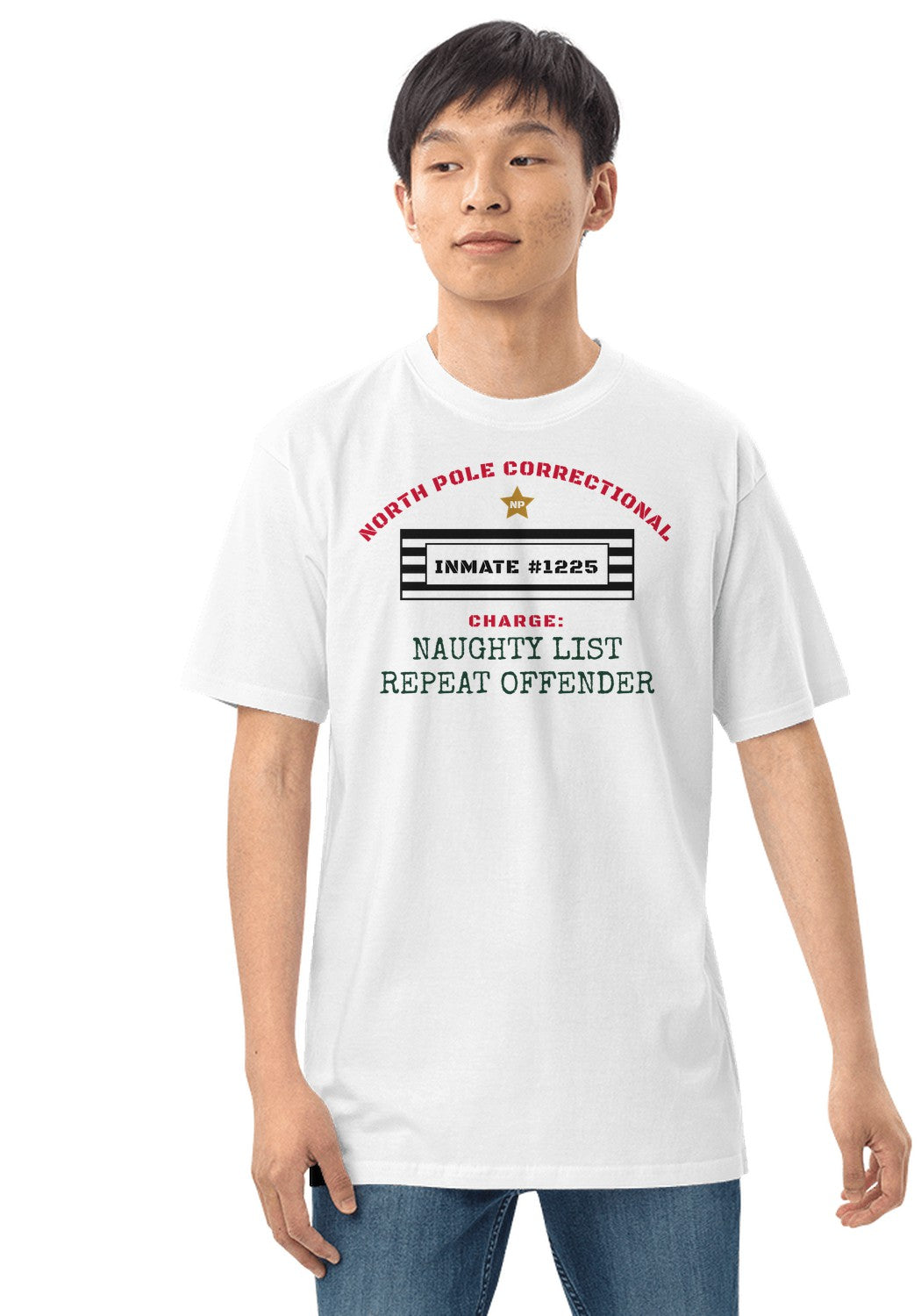Naughty List Repeat Offender t-shirt in White