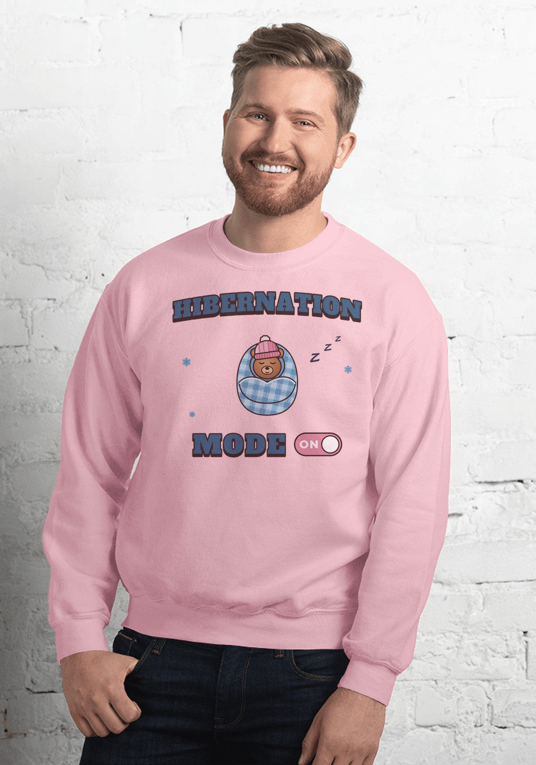 Hibernation Mode sweatshirt in Light Pink