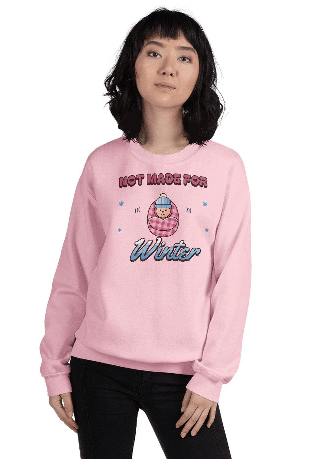 Not Made for Winter sweatshirt in Light Pink