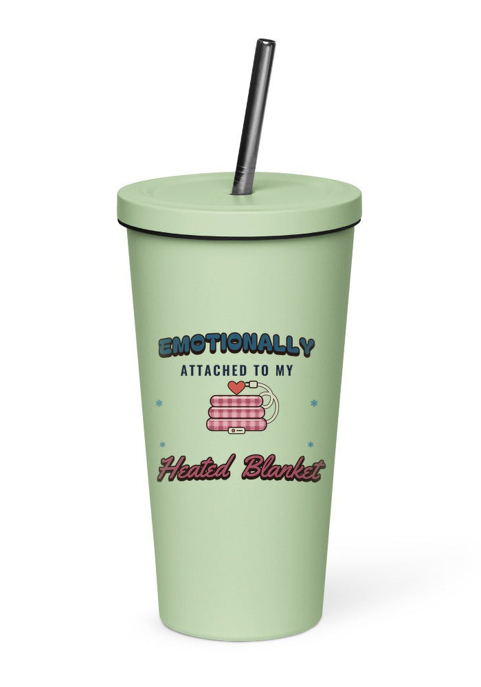 Emotionally Attached to My Heated Blanket tumbler in Mint