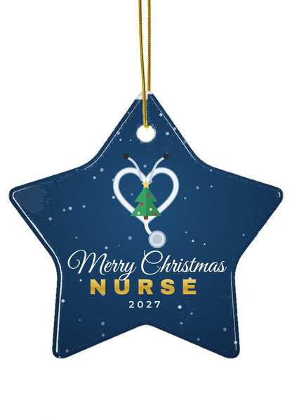 Nurse Christmas ornament, 2027, star shape