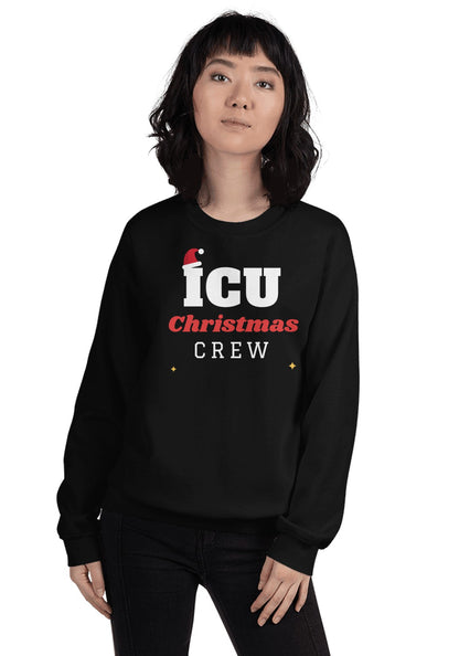 ICU Christmas Crew sweatshirt in Black