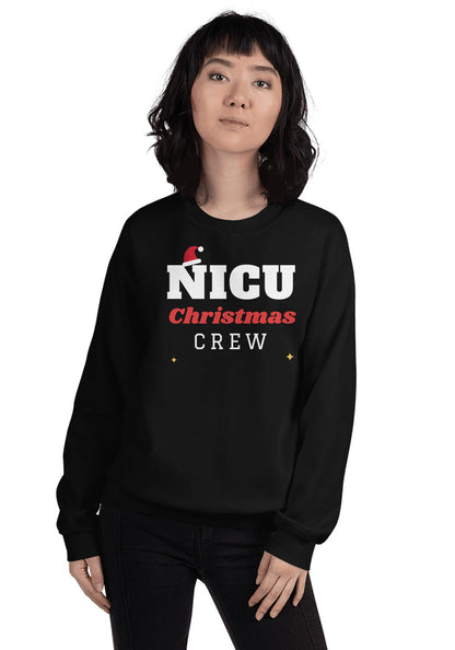 NICU Christmas Crew sweatshirt in Black