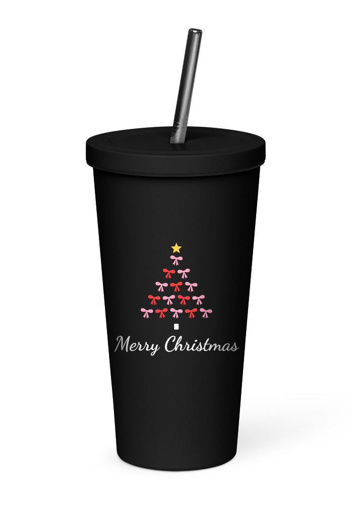 Coquette Bow Tree tumbler in Black