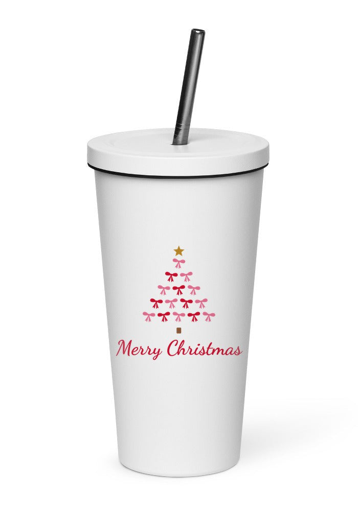 Coquette Bow Tree tumbler in White