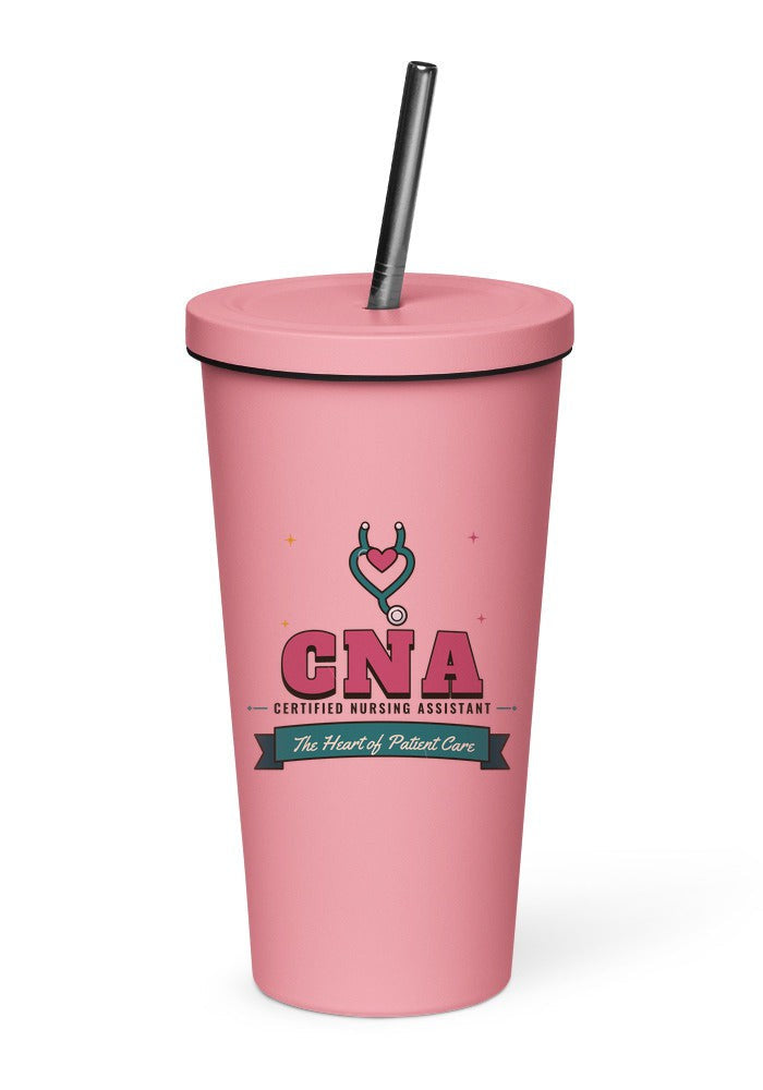 CNA: The Heart of Patient Care tumbler in Pink