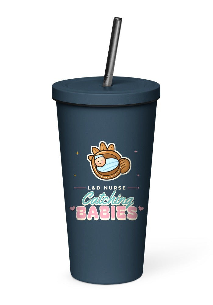 L&D Nurse: Catching Babies tumbler in Navy