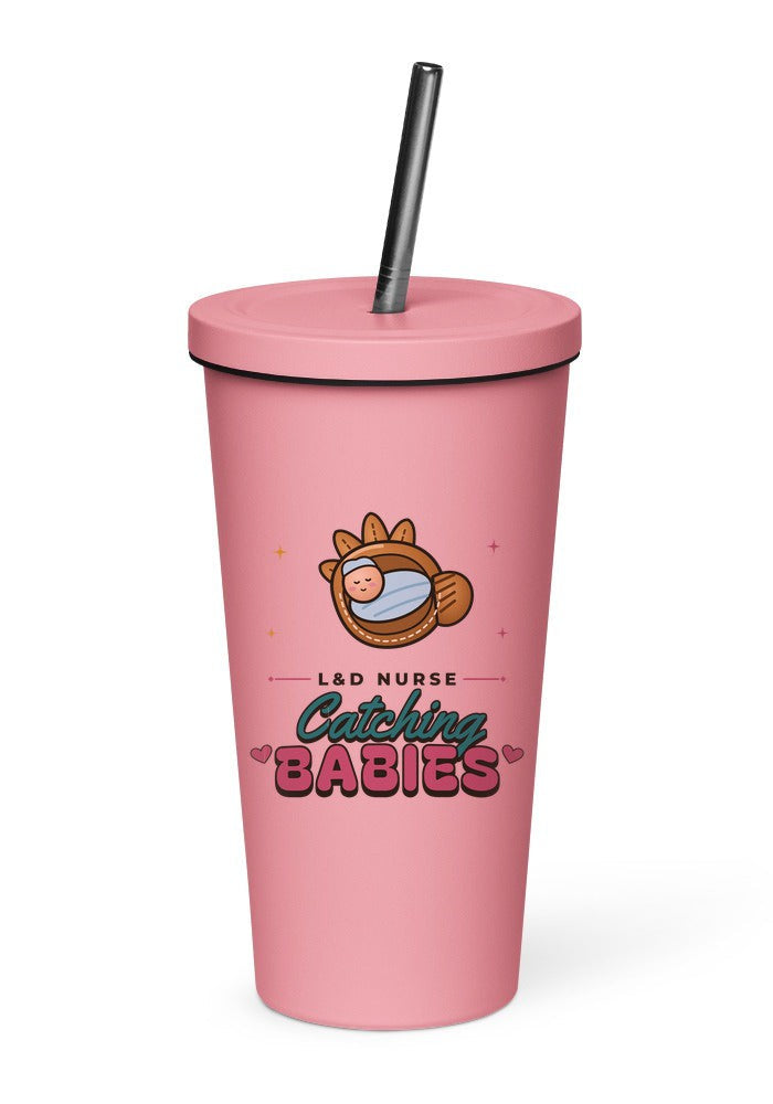 L&D Nurse: Catching Babies tumbler in Pink