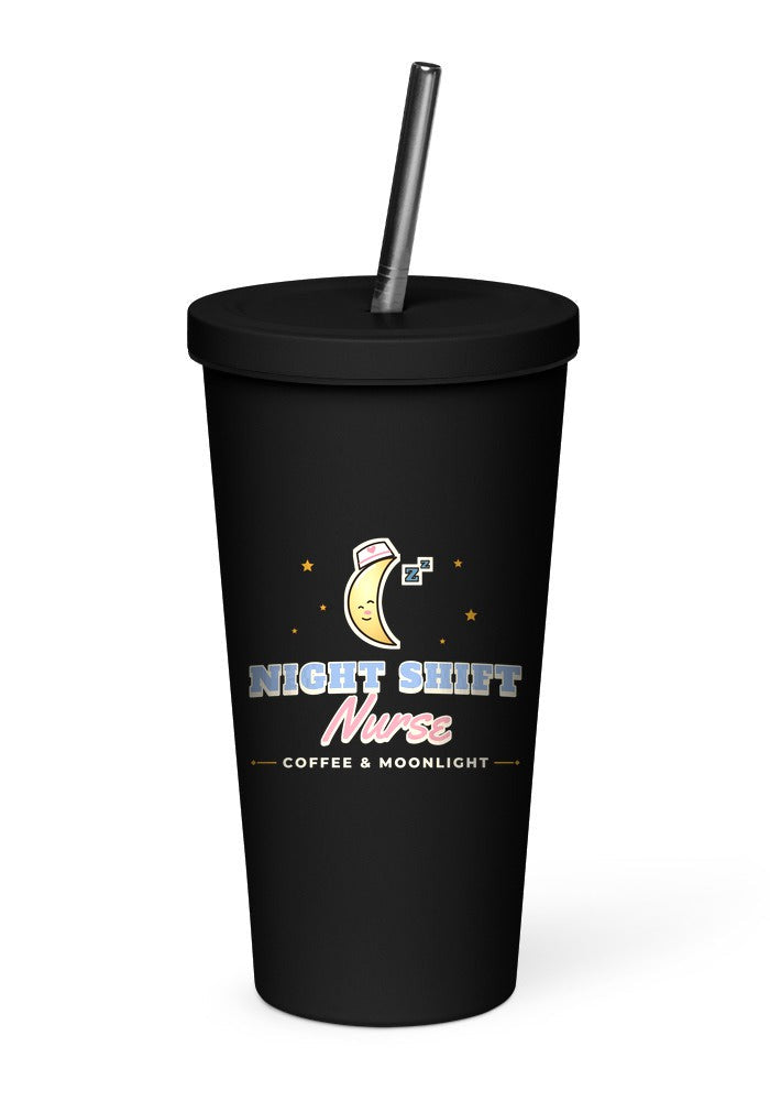 Night Shift Nurse tumbler in Black