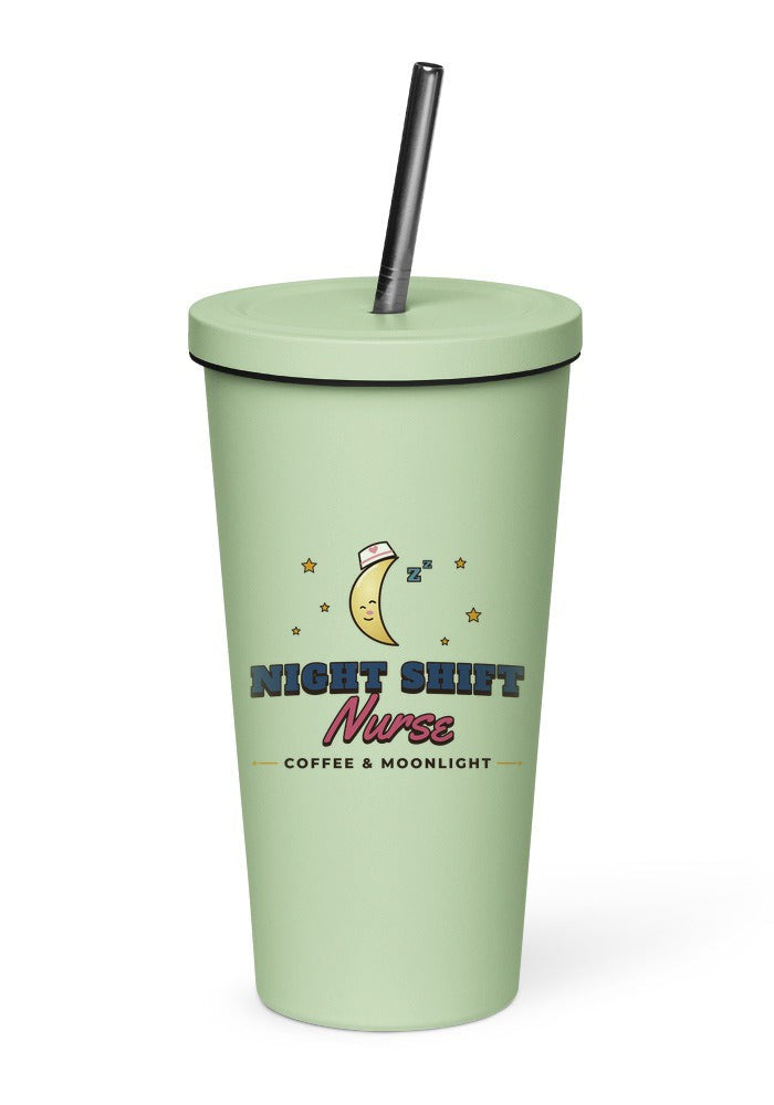 Night Shift Nurse tumbler in Mint