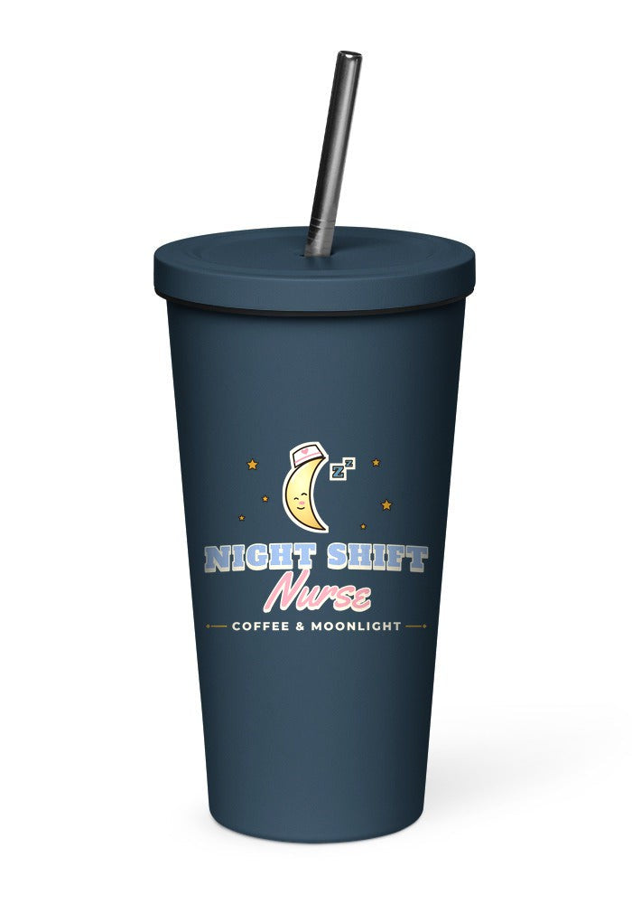 Night Shift Nurse tumbler in Navy