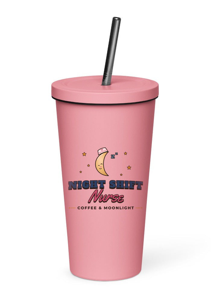 Night Shift Nurse tumbler in Pink