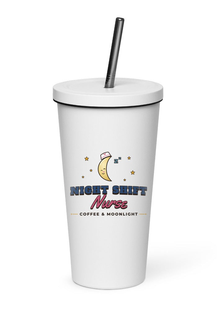 Night Shift Nurse tumbler in White
