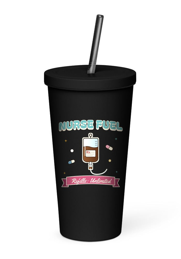 Nurse Fuel: Refills Unlimited tumbler in Black