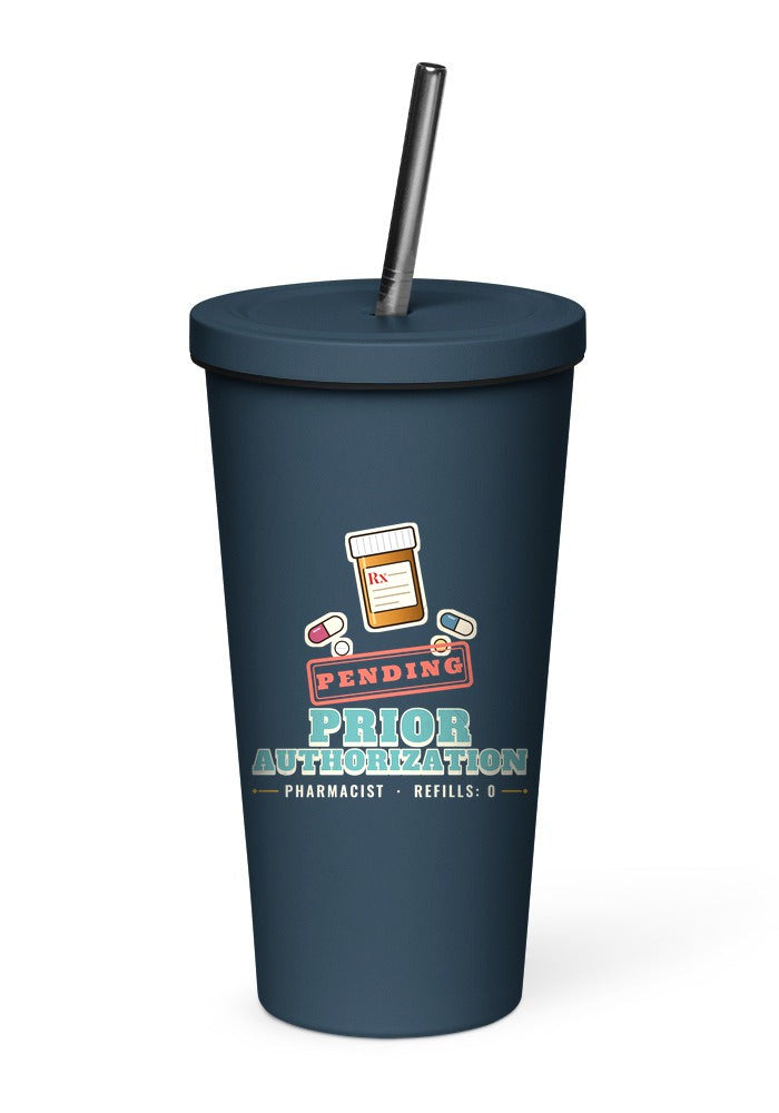 Pharmacist: Pending Prior Authorization tumbler in Navy