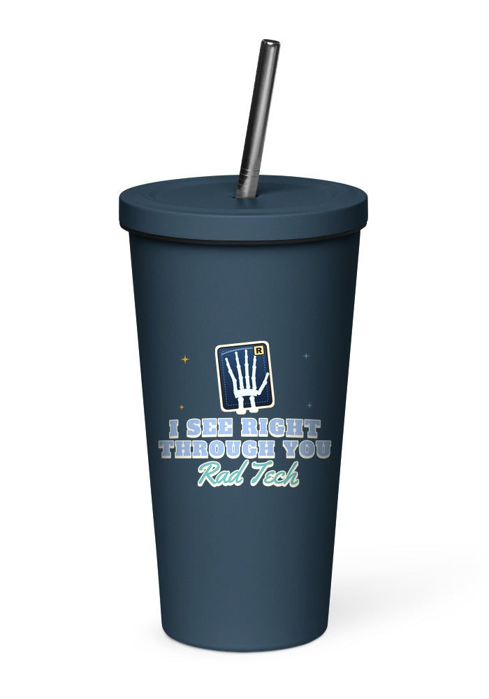 Rad Tech: I See Right Through You tumbler in Navy