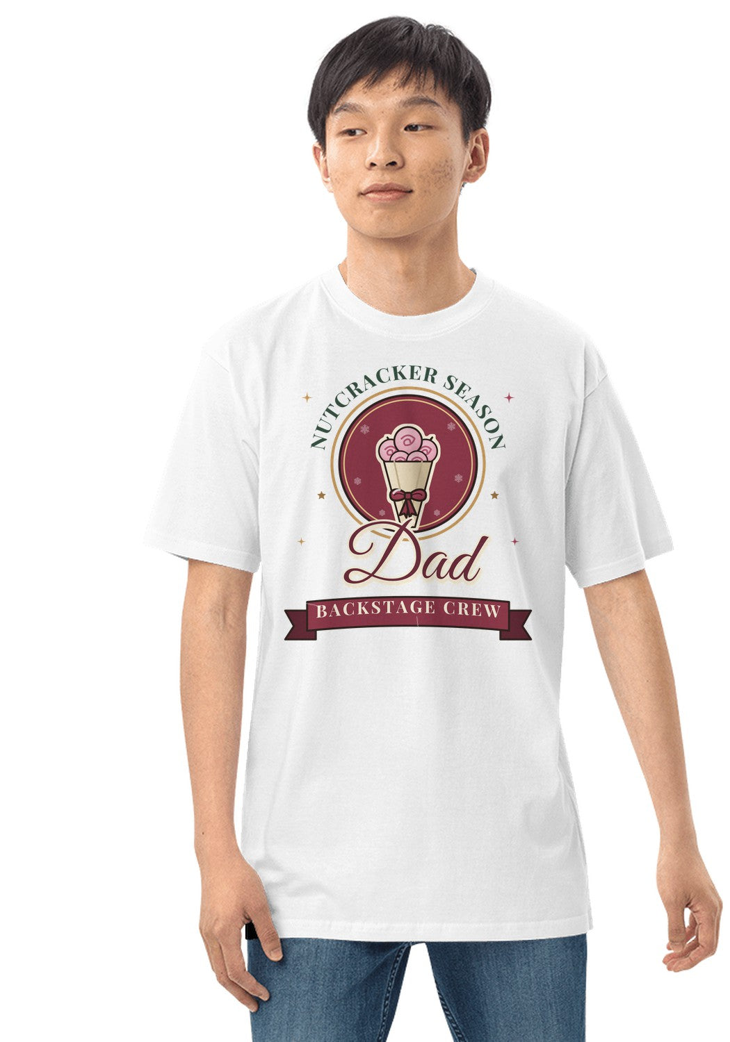 Nutcracker Dad (Backstage Crew) t-shirt in White