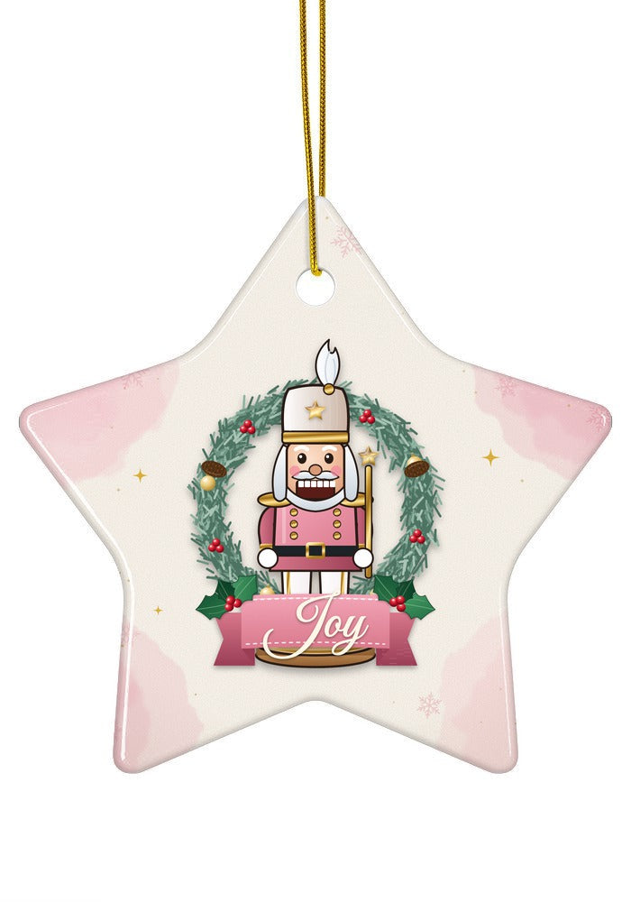 Blush Pink, Joy ornament, star shape