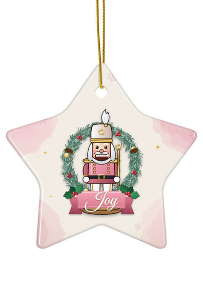 Blush Pink, Joy ornament, star shape