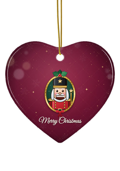 Portrait in Gold Frame ornament, heart shape
