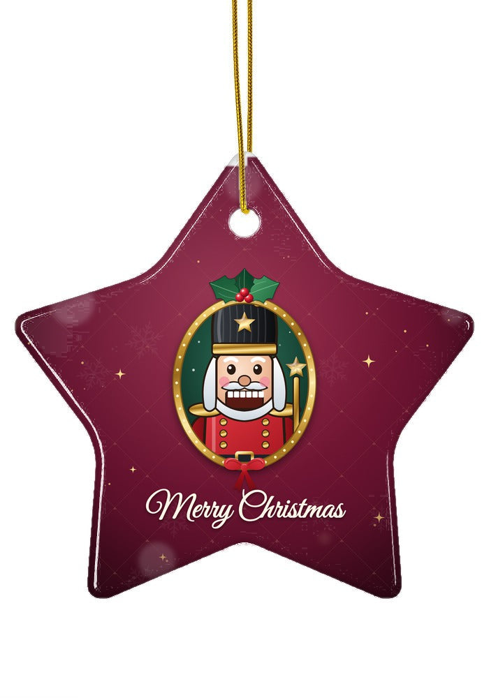 Portrait in Gold Frame ornament, star shape