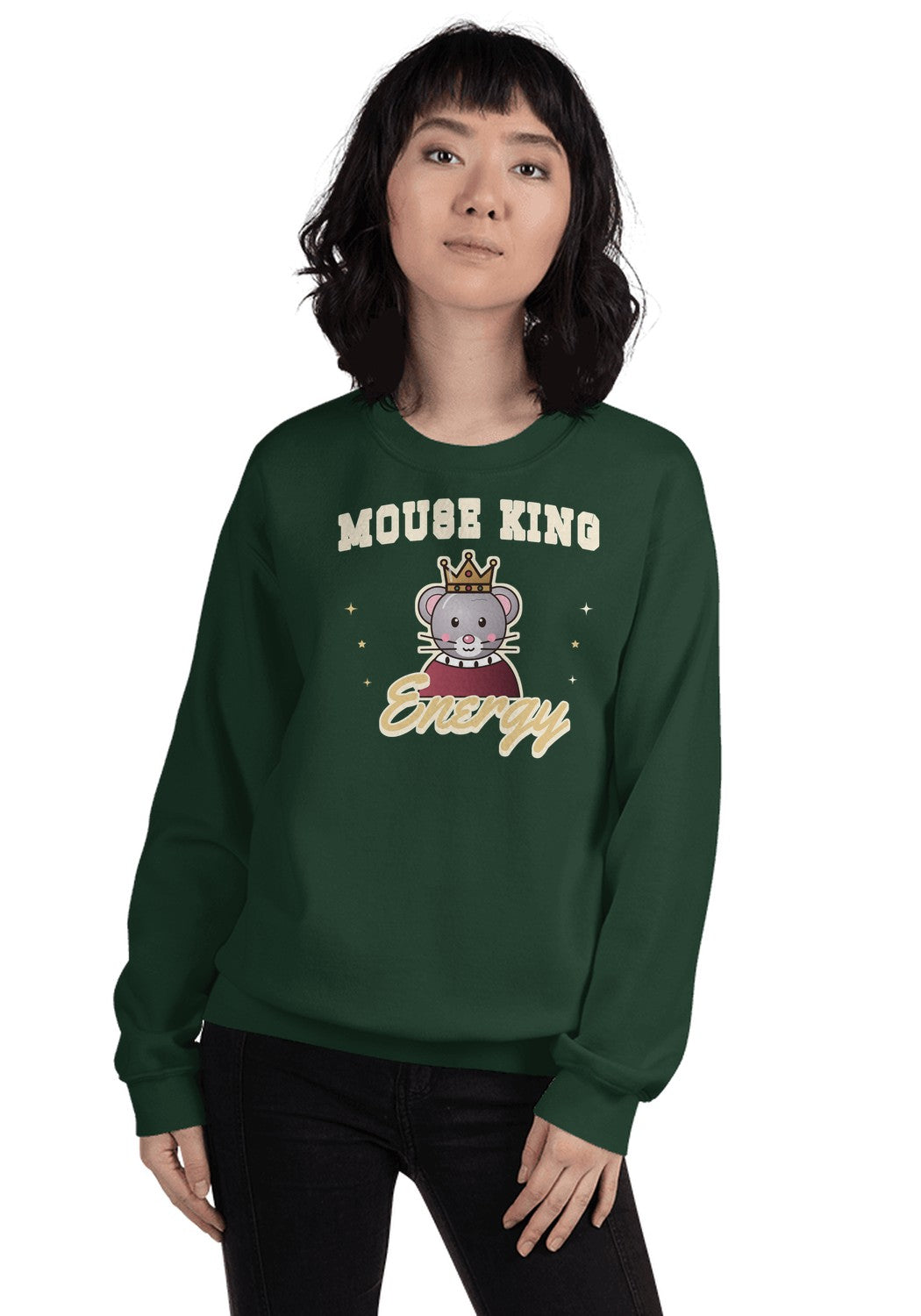 Mouse King Energy sweatshirt in Forest Green