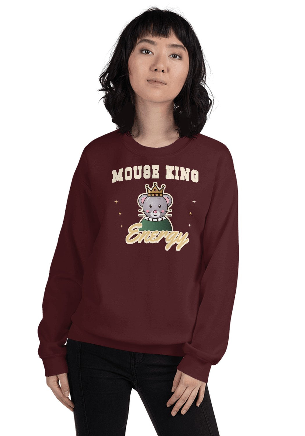 Mouse King Energy sweatshirt in Maroon