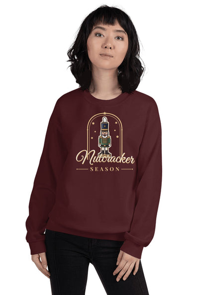 Nutcracker Season sweatshirt in Maroon