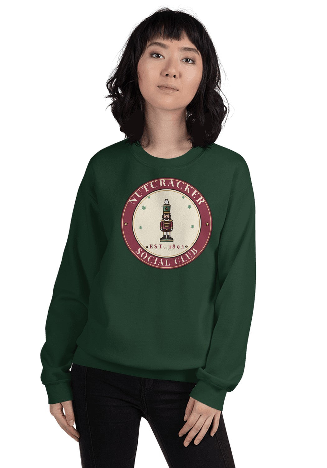 Nutcracker Social Club sweatshirt in Forest Green