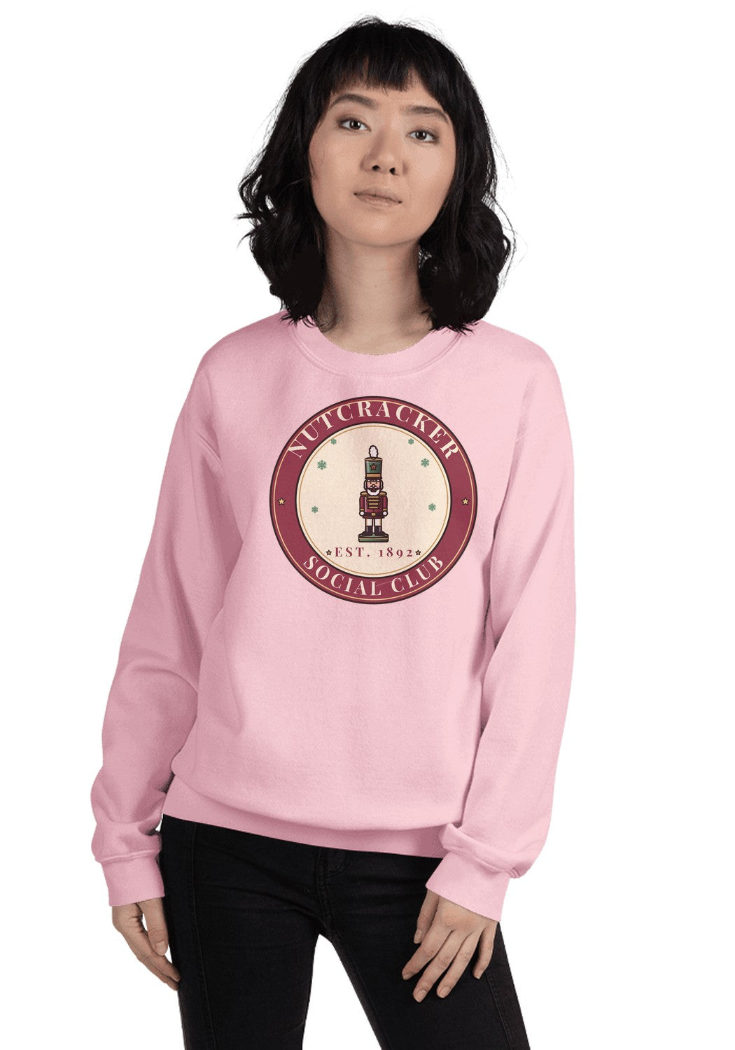 Nutcracker Social Club sweatshirt in Light Pink