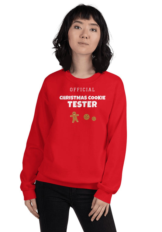 Official Christmas Cookie Tester Sweatshirt in Red