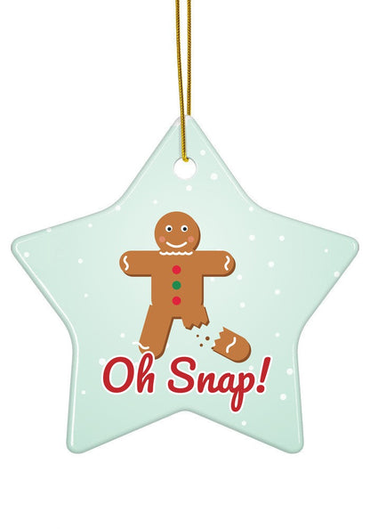 Oh Snap! Gingerbread Man ornament, star shape