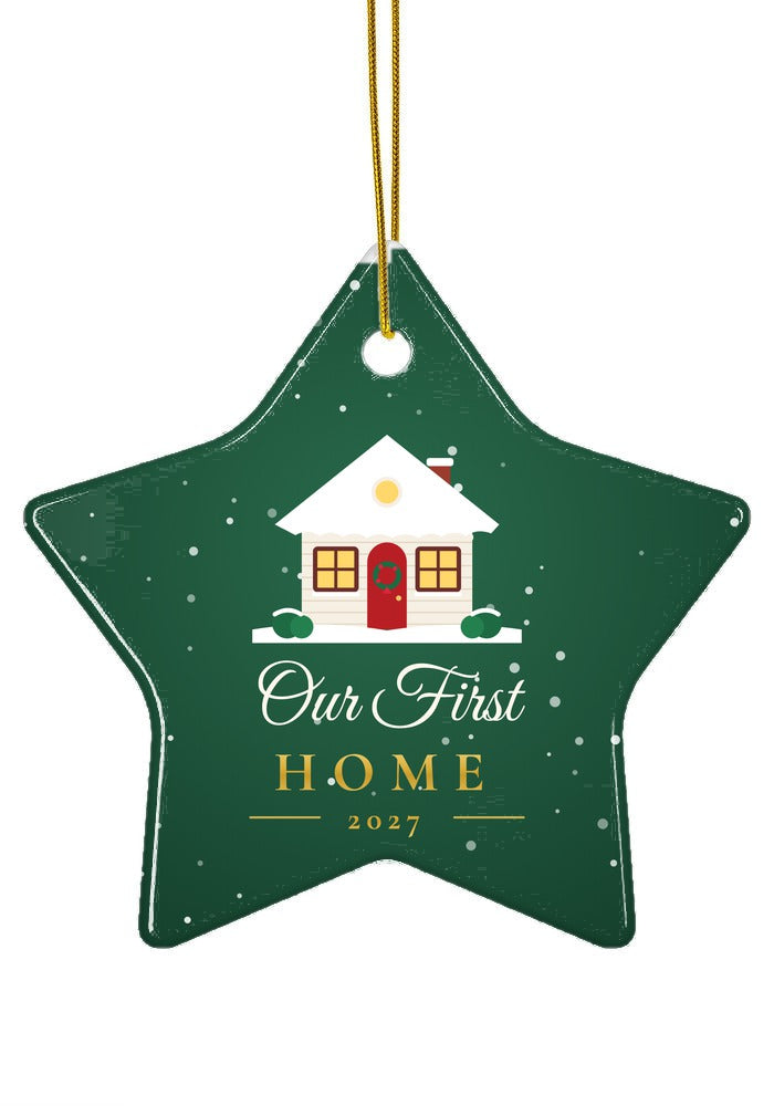 Our First Home ornament, 2027, star shape