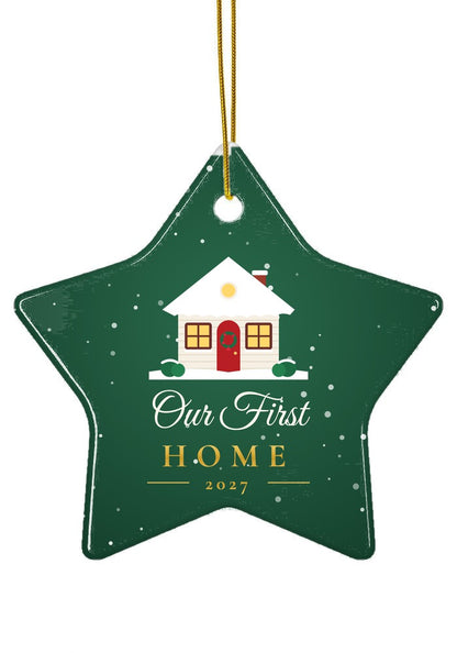 Our First Home ornament, 2027, star shape