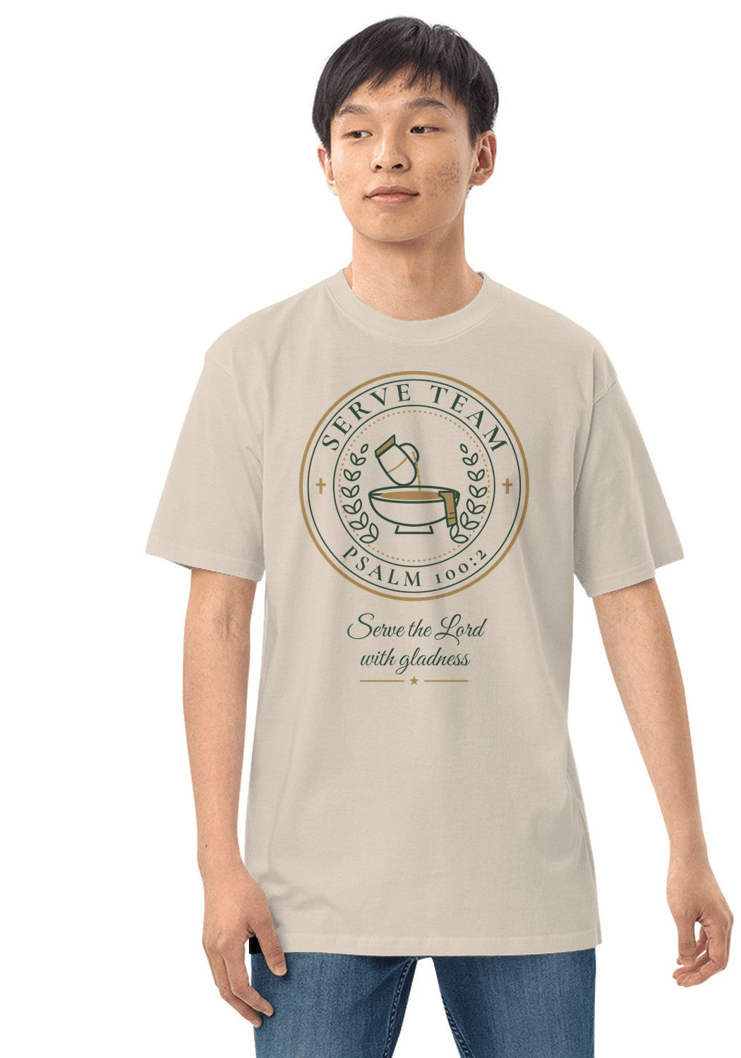 Serve Team t-shirt in Heather Dust
