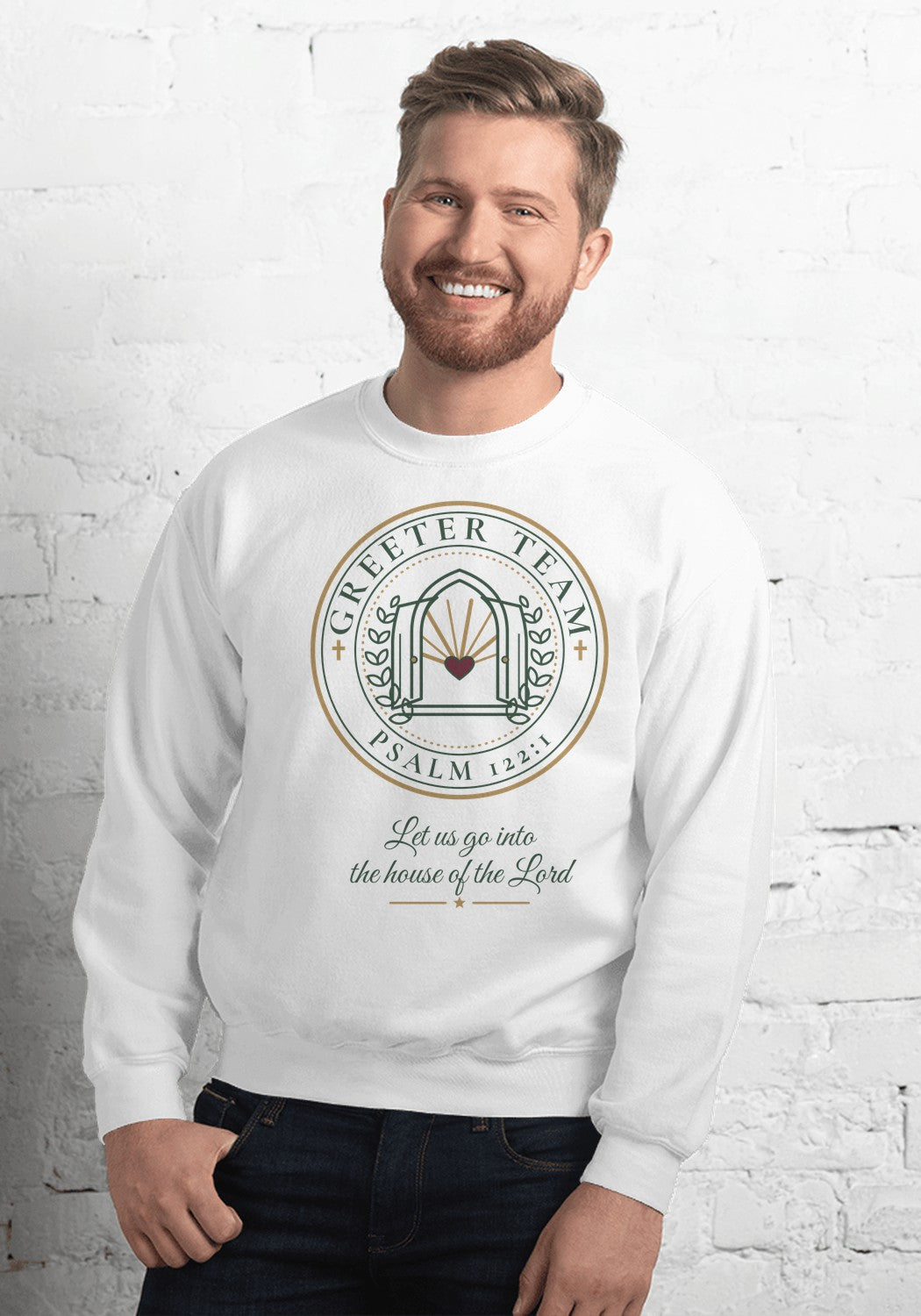 Greeter Team sweatshirt in White