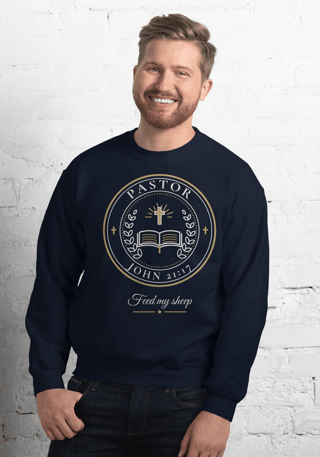 Pastor sweatshirt in Navy