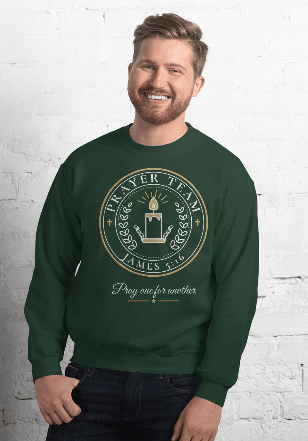 Prayer Team sweatshirt in Forest Green